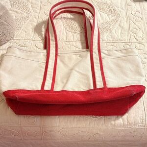 Universal Thread Red and Cream Tote Bag